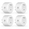 imageSmart Plug TESSAN WiFi Outlet Compatible with Alexa and Google Assistant Mini Bluetooth Socket Remote Control with Timer Function No Hub Required 24G WiFi 4 Pack4