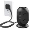 imageSurge Protector Power Strip Tower TESSAN 10 ft Flat Extension Cord with Multiple Outlets 8 AC Outlets 4 USB Ports 1 USB C Charging Station with Surge Protection for Home Office Dorm BlackBlack