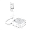 imageTESSAN Surge Protector Power Strip 5 FT Extension Cord with Multiple Outlets Flat Plug 4 USB 2 USB C and 8 AC Outlets 900 Joules Protection Wall Mount Charging Station for Home Office Dorm