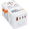 imageTESSAN Universal Travel Adapter International Power Adapter with 4 USB Ports 1 USB C Worldwide Plug Adaptor Wall Charger for USA to Europe UK France Germany Spain Ireland AustraliaType CGAIWhite140W