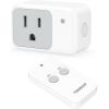 imageWireless Remote Control Outlet TESSAN Electrical Wall Plug with ONOff Light Switch for Indoor String Lights Lamps Home Appliances 100ft Range 2 Remotes  5 Outlets1 Remote  1 Outlet