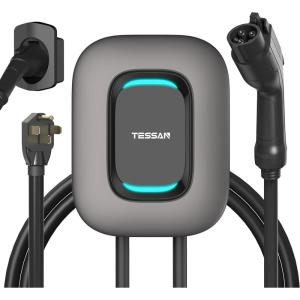 imageEV Charger Level 2 TESSAN 40A240V Electric Vehicle Charing Station Smart EV Chargers Equipment App Control WiFi Only 24Ghzampamp Bluetooth 25ft Cable with NEMA 1450 Plug for Indoor Outdoor HomeBasis NEMA1450 Plug  J1772