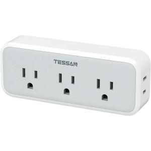 imageMulti Plug Outlet Extender USB C Wall Charger TESSAN Wall Plug Splitter with 5 Outlets and 3 USB Electrical Power Expander with Surge Protector Spaced for Home Office Dorm RoomGray