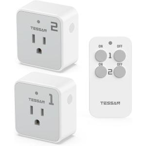 imageRemote Control Outlet TESSAN Electrical Light Switch Plug in Wall Plug with ONOff Switch for Indoor String Lights Lamps Home Small Appliances 100ft Range 1 Remote  3 OutletsSquare1 remote2 outlet