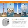 imageTESSAN Australia New Zealand Power Converter Type I Travel Plug Adapter with 2 USB Ports 2 AC Outlets US to Australian Argentina Fiji China Au Adaptor