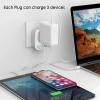 imageTESSAN Brazil Power Adapter Travel Plug 3 in 1 USA Outlet Adapter with 2 USB Charging Ports and US Grounded Input Type NGrey white