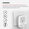 imageTESSAN Brazil Power Adapter Travel Plug 3 in 1 USA Outlet Adapter with 2 USB Charging Ports and US Grounded Input Type Ngray  Type J