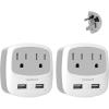 imageTESSAN Australia New Zealand Power Converter Type I Travel Plug Adapter with 2 USB Ports 2 AC Outlets US to Australian Argentina Fiji China Au Adaptor