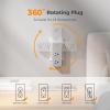 imageMulti Plug Outlet Extender with 360 Rotating Plug TESSAN 1875W Wall Outlet Splitter with 6 AC 1800J Surge Protector 3 Sided Multiple Electrical Wall Adapter for Dorm Room Office Kitchen Home