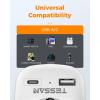 imageTESSAN Europe to US Plug Adapter with AC Outlet and 2 USB Ports EU to US Plug Adapter European to USA Travel Adaptor Most of Europe EU Spain Germany France Type CEF Power Adaptor