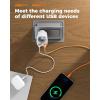 imageTESSAN Europe to US Plug Adapter with AC Outlet and 2 USB Ports EU to US Plug Adapter European to USA Travel Adaptor Most of Europe EU Spain Germany France Type CEF Power Adaptor