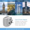 imageTESSAN Germany France Power Adapter Type E F Plug Adaptor with 2 USB Ports 2 AC Outlets US to European Europe German French Spain Greece Iceland Norway Russia Korea PolandGreyType G