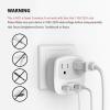 imageTESSAN Germany France Power Adapter Type E F Plug Adaptor with 2 USB Ports 2 AC Outlets US to European Europe German French Spain Greece Iceland Norway Russia Korea PolandGreyType G