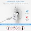 imageTESSAN 2 Pack European Travel Plug Adapter with 4 Outlets 3 USB Charger 1 USB C Port Magnetic Portable Charger 10000mAh 20W Fast Charging Battery Pack