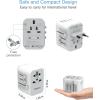 imageTESSAN Universal Travel Adapter International Power Adapter 56A 3 USB C 2 USB A Ports Magnetic Portable Charger 10000mAh 20W Fast Charging Battery Pack for iPhone 15141312MiniProPro Max