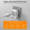 imageUS to UK Plug Adapter 3 Pack TESSAN Type G Travel Plug with 4 Outlets 3 USB Ports1 USB C Magnetic Portable Charger 10000mAh Battery Pack for iPhone 15141312MiniProPro Max