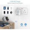 imageUS to UK Plug Adapter TESSAN Type G Ireland Travel Adapter with 4 Electrical Outlet 3 USB Charger Magnetic Portable Charger 10000mAh Battery Pack for iPhone 15141312MiniProPro Max