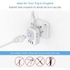 imageUS to UK Plug Adapter TESSAN Type G Ireland Travel Adapter with 4 Electrical Outlet 3 USB Charger Magnetic Portable Charger 10000mAh Battery Pack for iPhone 15141312MiniProPro Max