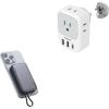 imageAustralia New Zealand Power Adapter USB C TESSAN Australia Travel Adaptor with 4 American Outlets 3 USB Charger Magnetic Portable Charger 20W Battery Pack for iPhone 15141312MiniProPro Max
