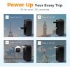 imageTESSAN Universal Travel Adapter International Power Adapter PD 20W 2 USB C 1 USB A Ultra Thin Travel Worldwide Plug Adaptor Universal Charger for US to Europe UK Australia Ireland Type C G A I