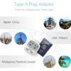 imageTESSAN US to Japan Plug Adapter 2 Prong to 3 Prong Outlet Adapter with Two AC Outlets 2 USB Ports Travel Power Adaptor for USA to Japanese Tokyo Canada Mexico Philippines Peru Colombia Type AwhitegreyType A