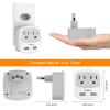 imageTESSAN US to Japan Plug Adapter 2 Prong to 3 Prong Outlet Adapter with Two AC Outlets 2 USB Ports Travel Power Adaptor for USA to Japanese Tokyo Canada Mexico Philippines Peru Colombia Type AGreywhiteType N