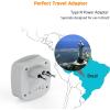 imageTESSAN US to Japan Plug Adapter 2 Prong to 3 Prong Outlet Adapter with Two AC Outlets 2 USB Ports Travel Power Adaptor for USA to Japanese Tokyo Canada Mexico Philippines Peru Colombia Type AGreywhiteType N