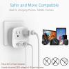 imageTESSAN US to Japan Plug Adapter 2 Prong to 3 Prong Outlet Adapter with Two AC Outlets 2 USB Ports Travel Power Adaptor for USA to Japanese Tokyo Canada Mexico Philippines Peru Colombia Type AwhitegreyType A
