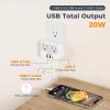 imageTESSAN USB C Charger Block Multi Plug Wall Outlet Extender with USB C Cable Wall Surge Protector with 2 AC Outlets Multiple Plug Adapter for Home Office Dorm Room Kitchen