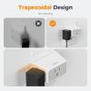 imageTESSAN Multi Plug Wall Outlet 2 Packs 3 Way Foldable Plug Adapter with 3 Outlets Extender Wall Charger Block 1875W Max Travel Essential for Cruise Ship Home Office Dorm RoomGray