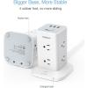 imageTower Power Strip with 6 Feet Extension Cord 8 Outlets 3 USB Chargers 1700 Joules Surge Protection Extension Cord with Multiple Outlets 1875W Office Supplies Dorm Essentials Charging StationWhite 8 Outlets