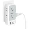 imageMulti Plug Outlet Extender with USB TESSAN Electrical 7 Outlet Splitter with 3 USB Wall Charger Multiple Power Expander for Cruise Office Home Dorm Essentials Gray3 USB A