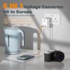 imageTESSAN 220 to 110 Voltage Converter US to Europe International Travel Power Adapter with 4 USB Ports2 USB C 2 AC and EUUKAU Plug Universal Power Converter Adapter Combo Step Down Transformer