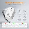 imageTESSAN 220 to 110 Voltage Converter US to Europe International Travel Power Adapter with 4 USB Ports2 USB C 2 AC and EUUKAU Plug Universal Power Converter Adapter Combo Step Down Transformer