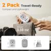 image2 Pack Type E F Plug Adapter TESSAN South Korea Outlet Adapter with 3 USB Ports 1 USB C Schuko Travel Plug for US to Europe EU Spain Germany France Iceland Greece Russia Norway
