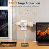 imageSurge Protector Outlet Extender TESSAN 1800J Multi Plug Wall Outlet with 4 Widely Outlet Splitter 3 Sided Multiple Wall Plug Expander for Home Office Kitchen Dorm Room Essentials