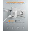 imageTESSAN European Travel Plug Adapter 2 Pack Builtin 20W Retractable USBC Cable Type C Power Adapter with 3 AC Outlets 4 USB Ports for US to Europe EU Italy Spain France Greece Iceland GermanyGrey white Type C