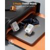 imageTESSAN European Travel Plug Adapter 2 Pack Builtin 20W Retractable USBC Cable Type C Power Adapter with 3 AC Outlets 4 USB Ports for US to Europe EU Italy Spain France Greece Iceland GermanyGrey white Type C