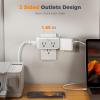 imageTESSAN Multi Plug Outlet Extender Surge Protector 4 Outlet Splitter with 4 USB Ports 2 USB C 3 Side Multiple Wall Plug Expander for Home Office Kitchen Dorm Room Essentials