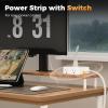 imageTESSAN Surge Protector Power Strip 5 Ft Extension Cord Flat Wall Plug with 4 USB 2 USB C 8 Outlets 2100J Protection 1875W 15A 20W Multiple Desk Charging Station for Home Office Dorm Room