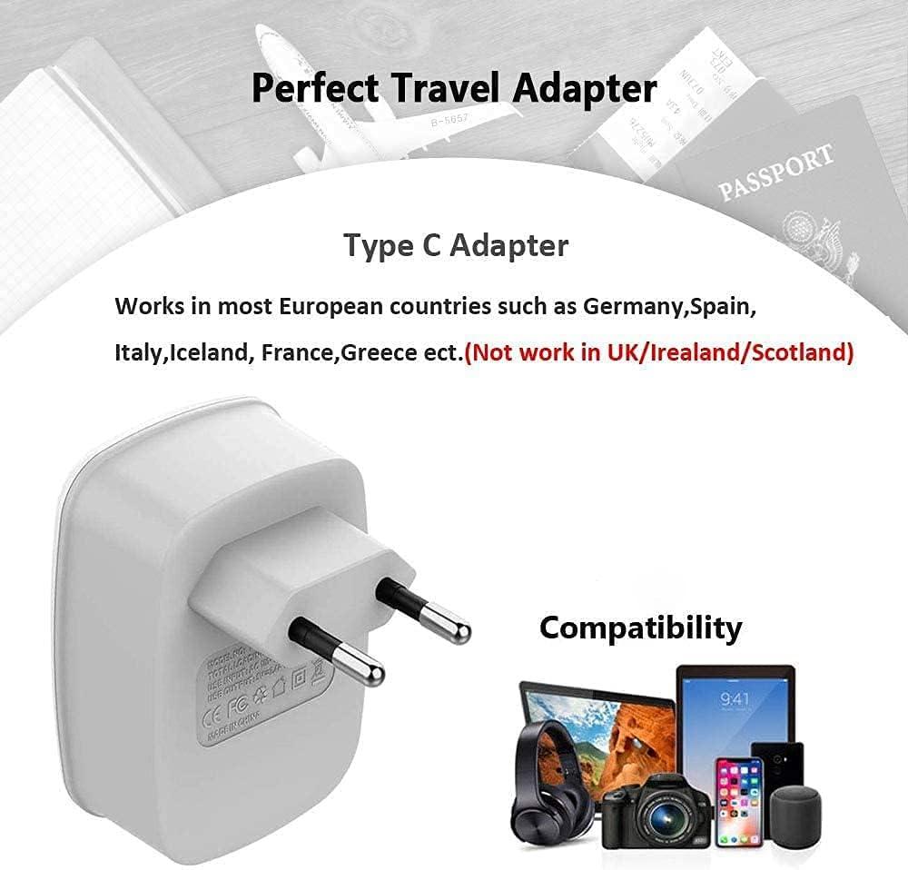 imageUS to India Plug Adapter 3 Pack TESSAN Type D Travel Adapter with 3 USB Ports 1 USB C Power Adaptor for US to India Nepal Maldives Pakistan Bangladesh Sri Lanka Bhutan YemenGrayType C