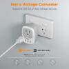 image2 Pack New Zealand Power Adapter TESSAN US to Australia Plug Adapter with 1 Electrical Outlet 3 USB Ports 1 USB C Type I Travel Outlet Adaptor for USA to Australian Argentina China Fiji AUwhite grey  Type I