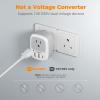image2 Pack New Zealand Power Adapter TESSAN US to Australia Plug Adapter with 1 Electrical Outlet 3 USB Ports 1 USB C Type I Travel Outlet Adaptor for USA to Australian Argentina China Fiji AUwhite grey  Type D