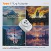 image2 Pack New Zealand Power Adapter TESSAN US to Australia Plug Adapter with 1 Electrical Outlet 3 USB Ports 1 USB C Type I Travel Outlet Adaptor for USA to Australian Argentina China Fiji AUwhite grey  Type I