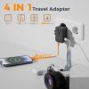imageTESSAN 20W International Power Adapter Ultra Slim Universal Travel Adapter with 2 USBC 1 USBA Travel Adaptor Worldwide Plug for US to European UK Spain England New Zealand Type C G A I BlackBlack