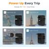 imageTESSAN 20W International Power Adapter Ultra Slim Universal Travel Adapter with 2 USBC 1 USBA Travel Adaptor Worldwide Plug for US to European UK Spain England New Zealand Type C G A I Black25W  Black
