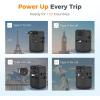 imageTESSAN 20W International Power Adapter Ultra Slim Universal Travel Adapter with 2 USBC 1 USBA Travel Adaptor Worldwide Plug for US to European UK Spain England New Zealand Type C G A I BlackBlack
