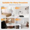 imageTESSAN USB C Charger Block Multi Plug Wall Outlet Extender with 3 USB Retractable USBC Cable 3 Side Multi Port Adapter for Cruise Bathroom Office Dorm Essentials
