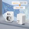 imageTESSAN Universal Travel Adapter PD 20W Ultra Thin International Power Adapter with 2 USB C 1 USB A WhiteType BFor European Plug