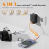 imageTESSAN Universal Travel Adapter PD 20W Ultra Thin International Power Adapter with 2 USB C 1 USB A WhiteType C G I ABlack